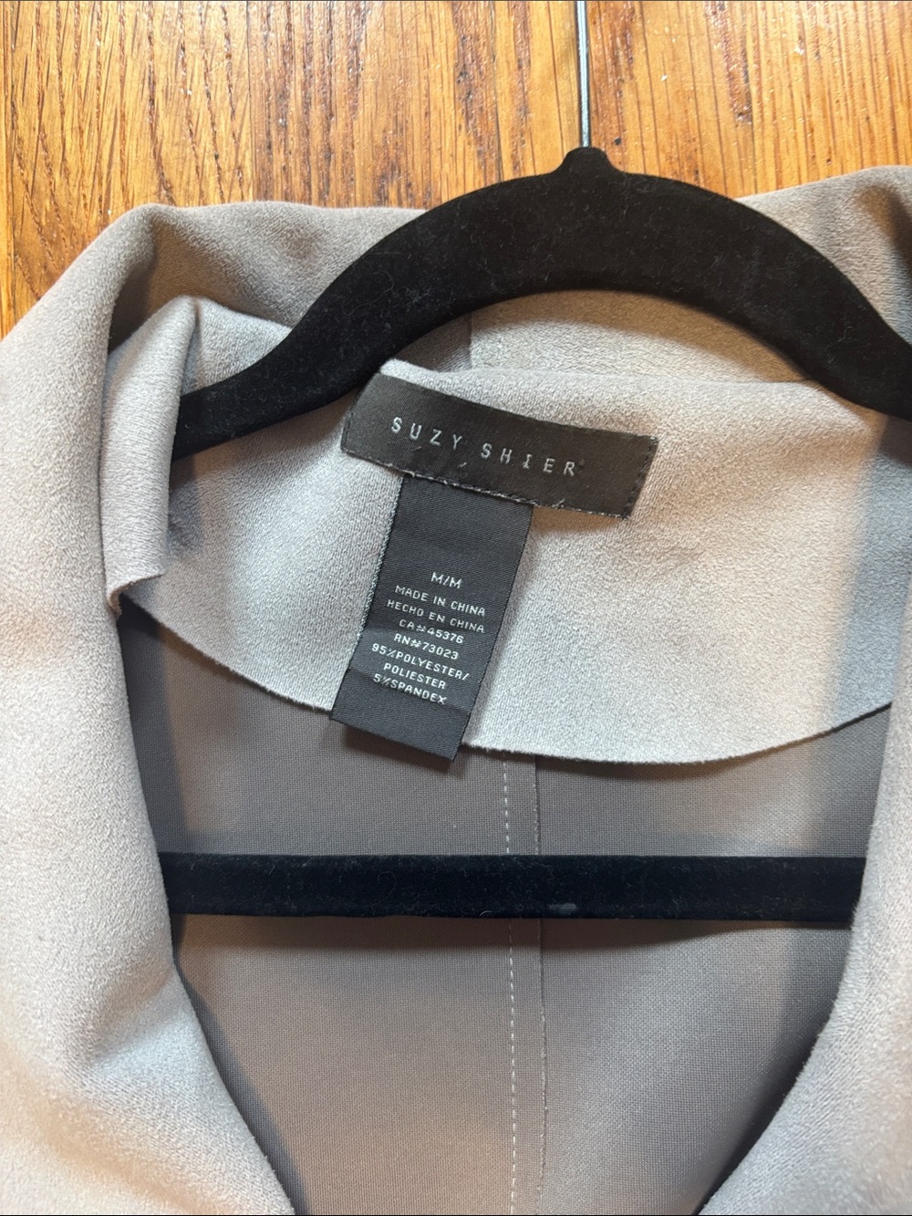 Suzy Shier Faux Suede Grey Blazer - Picture 5 of 6